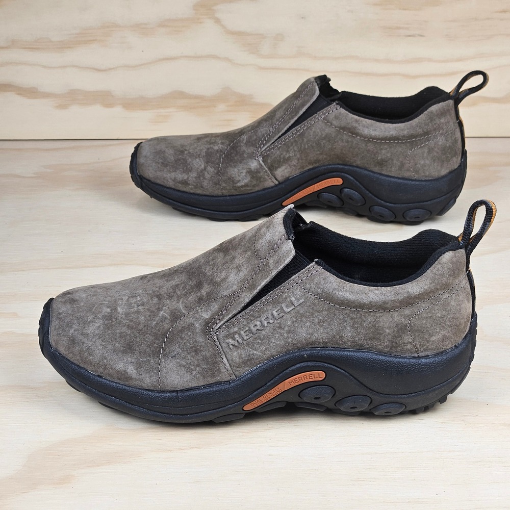 Merrell Jungle Moc Gunsmoke Grey Suede Slip On Shoes Womens 7.5 J60788